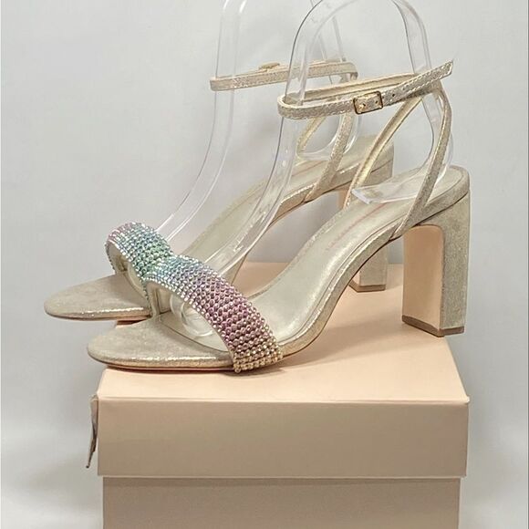 Loeffler Randall Crystal Embellished Ankle Strap Sandal size 6 - Picture 11 of 13